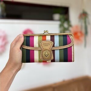 *SOLD* Y2K Coach Legacy Striped Wallet